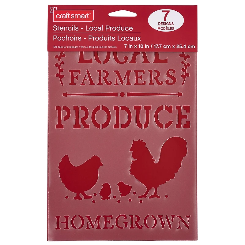 Local Produce Stencils, 7" x 10" by Craft Smart®