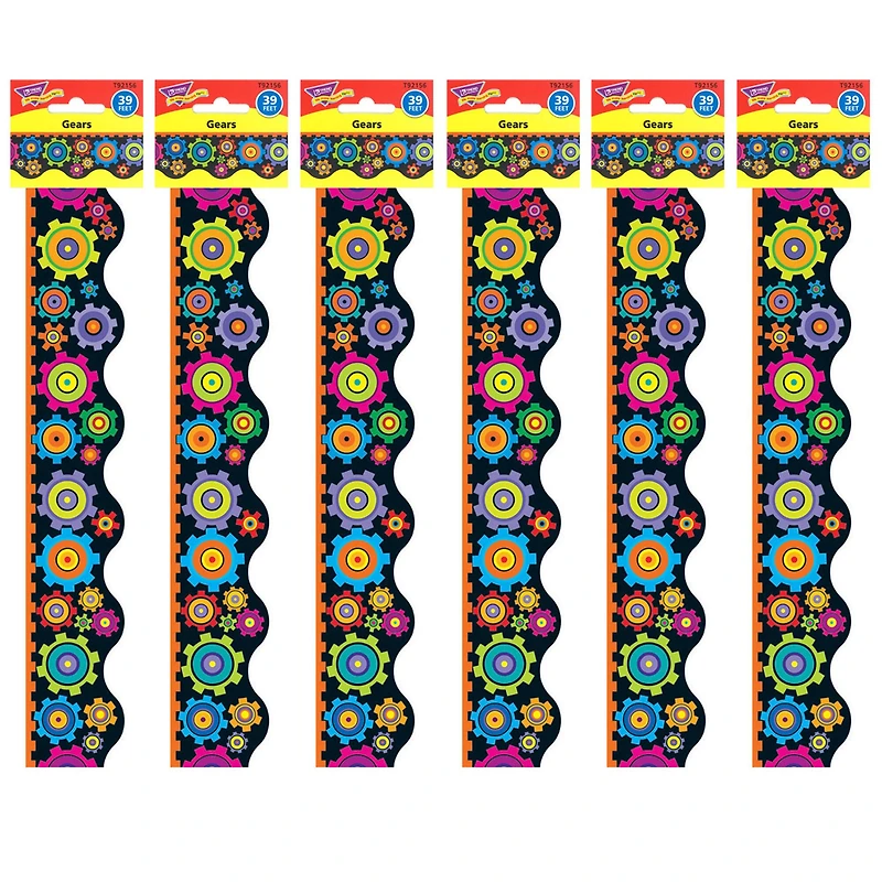 Trend Enterprises® Terrific Trimmers® Gears Borders, 234ft.
