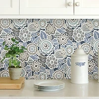 NuWallpaper Dream On Navy Peel & Stick Wallpaper