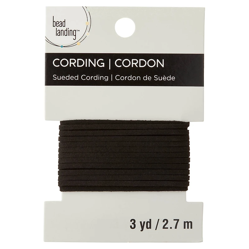 3mm Black Sueded Cording by Bead Landing™