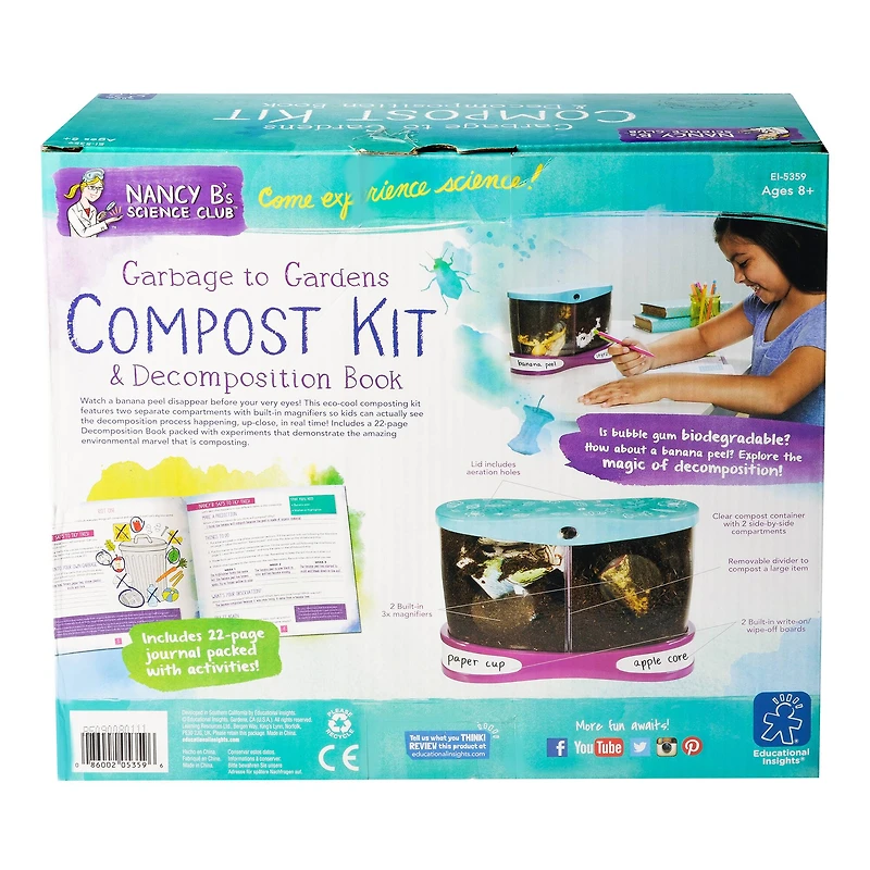 Educational Insights Nancy B's Science Club Garbage to Gardens Compost Kit