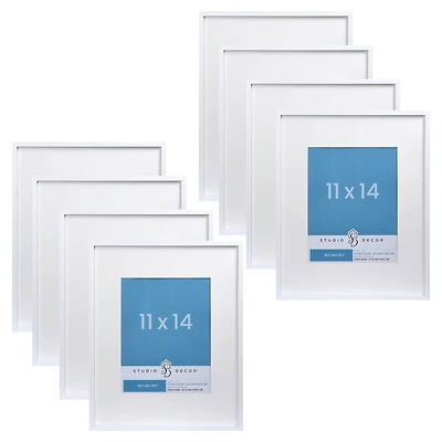 8 Pack: Narrow Belmont Frame with Mat by Studio Décor