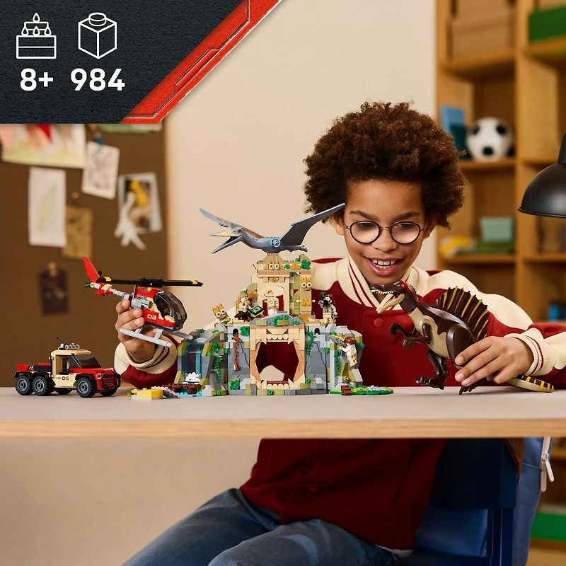 LEGO® Jurassic World Spinosaurus & Quetzalcoatlus Air Mission Dinosaur Toy 76976