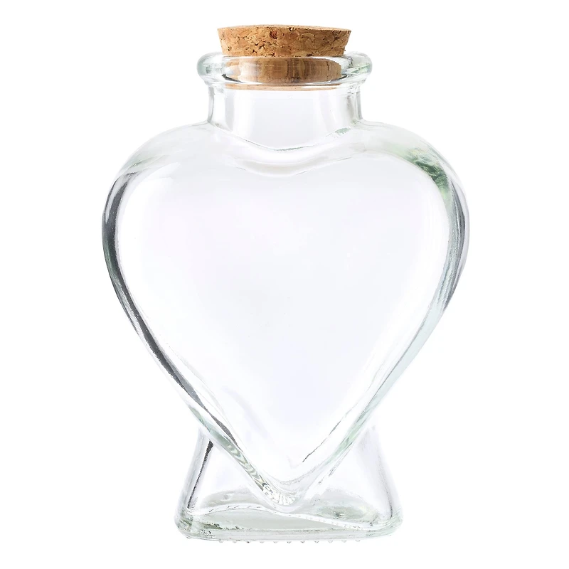 12 Pack: Heart-Shaped Glass Bottle by Ashland™