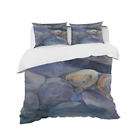 Designart 'Into the Indigo Stream II' Geometric Bedding Set