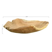 Hello Honey® 4" Assorted Large Teak Wood Bowl