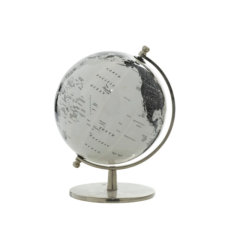 11" White Aluminum Traditional Globe