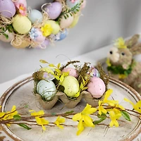 6" Speckled Easter Eggs with Carton Decoration