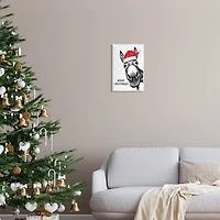 Stupell Industries Merry Christmass Funny Donkey Wall Plaque Art