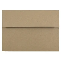 JAM Paper 5" x 7" Brown Kraft Paper Bag Premium Invitation Envelopes