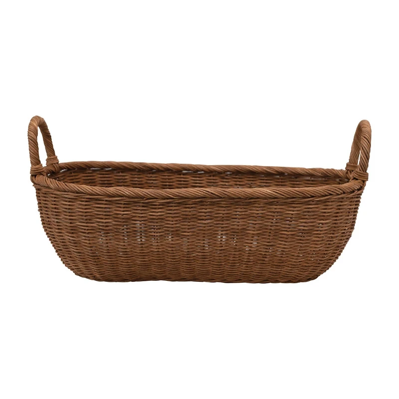 Hello Honey® Small Natural Handwoven Wicker Basket with Handles