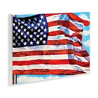 Stupell Industries Windblown American Flag Wall Plaque Art