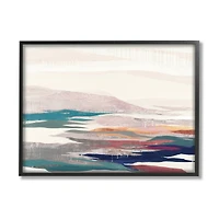 Stupell Industries Abstract Valley Landscape Pastel Pop Hills in Frame Wall Art