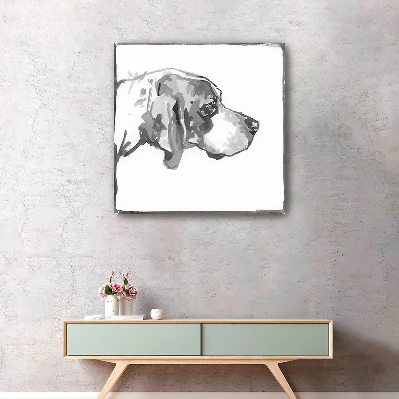 Foxhound Canvas Giclee