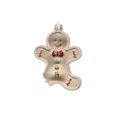 4" Gingerbread Cookie with Bite Glass Ornament by Ashland®