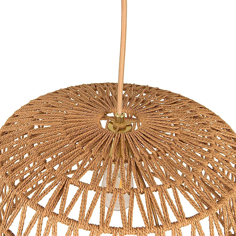 Hello Honey® 19.5" Natural Woven Pendant Lamp