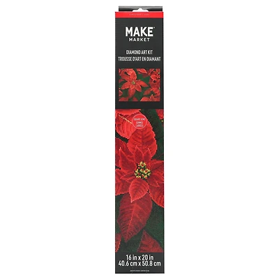 16" x 20" Poinsettia Diamond Art Kit by Make Market®