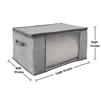 Simplify Heather Gray 2 Blanket Storage Bag Set