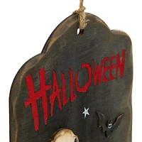 10" Skeleton & Jack-O-Lantern Halloween Wall Sign