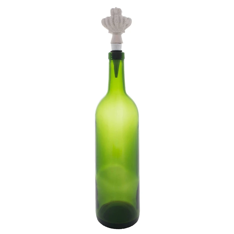 Silver Crown Bottle Stopper Set