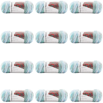 12 Pack: Soft Classic™ Multi Ombre Yarn by Loops & Threads