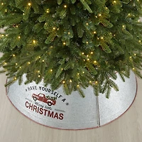 Glitzhome® 40.5" Christmas Galvanized Metal Truck Tree Collar