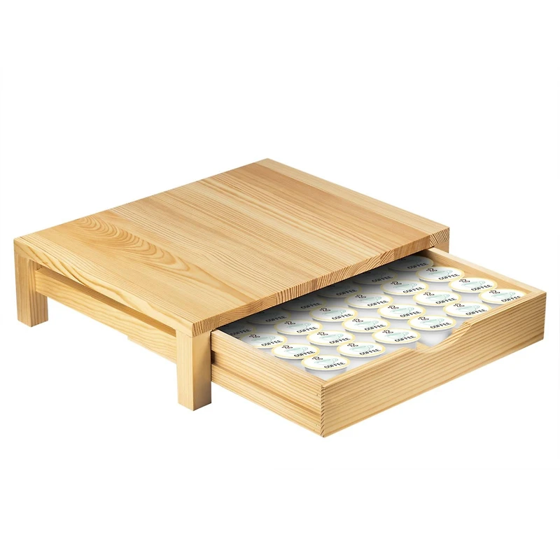 NEX™ 36-Pod Natural Rustic Wood Coffee Pod Holder for K-Cups