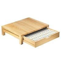 NEX™ 36-Pod Natural Rustic Wood Coffee Pod Holder for K-Cups