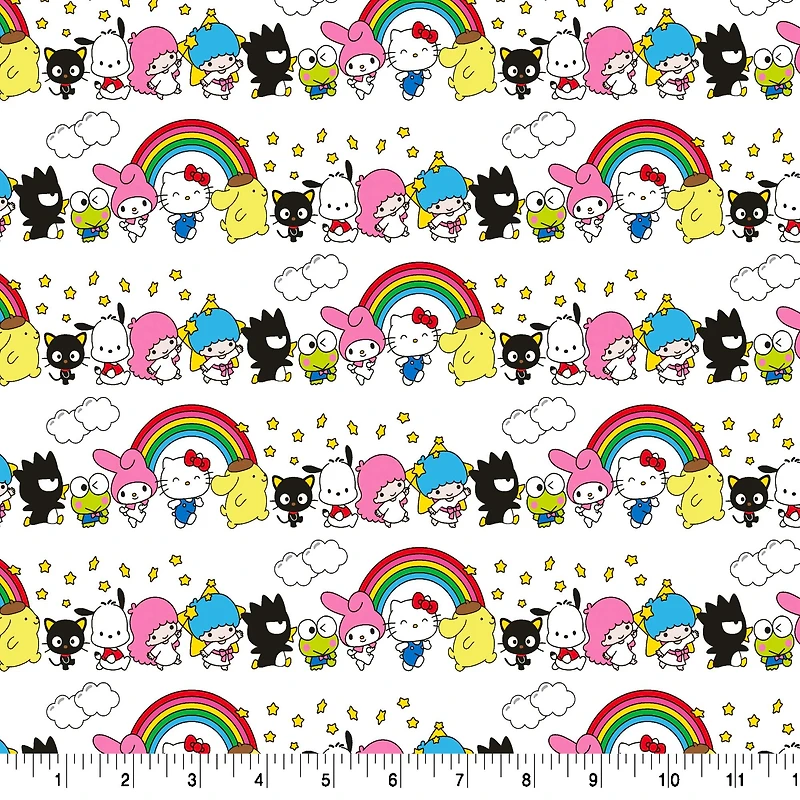 Hello Kitty® & Friends Rainbow Cotton Fabric 