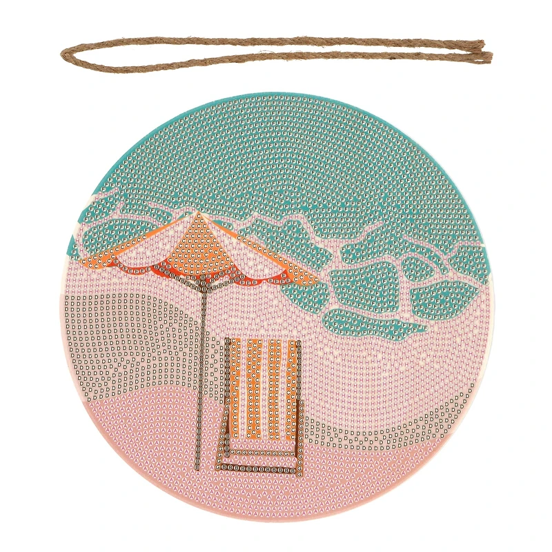 Beach Wood Plaque Diamond Art Kit by Make Market®