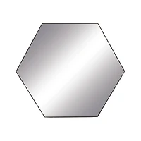 Clear Contemporary Wood Wall Mirror, 35" x 41"