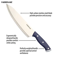 Farberware EdgeKeeper Ink Blue 14-Piece Slim Cutlery Set