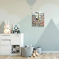 Stupell Industries Patchwork Pattern Paris Canvas Wall Art