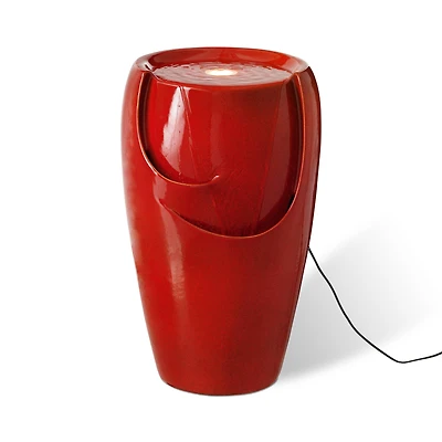 Glitzhome® 21" Red LED Ceramic Fountain