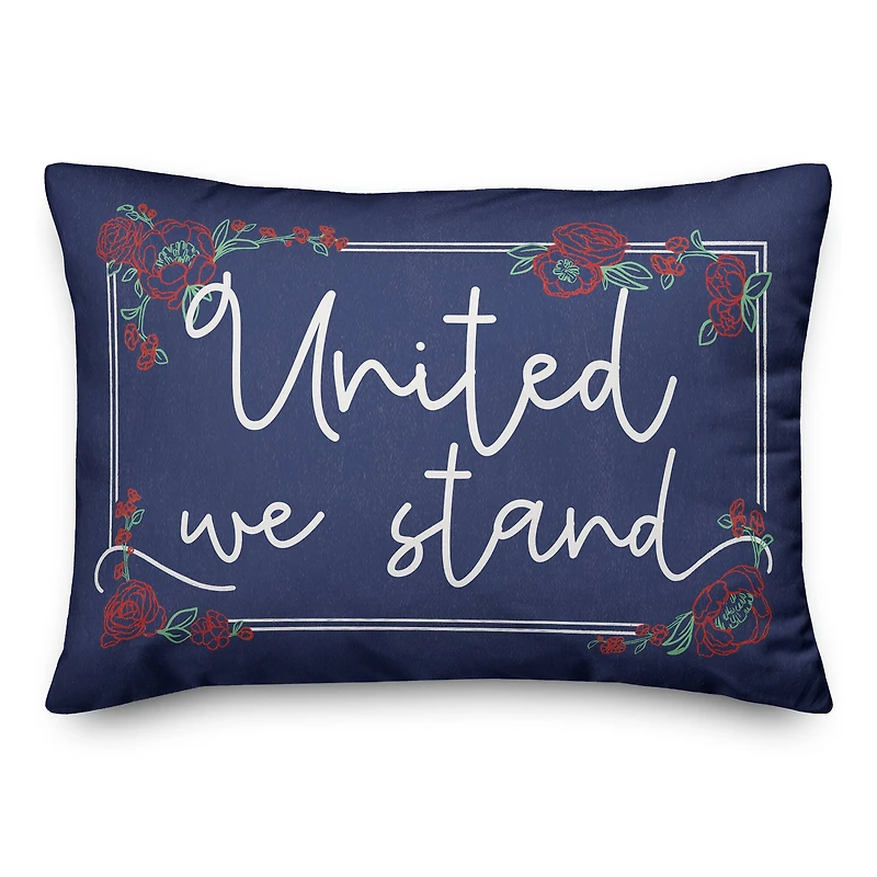 United we Stand Script Accent Pillow