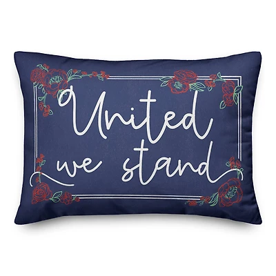 United we Stand Script Accent Pillow