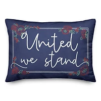United we Stand Script Accent Pillow