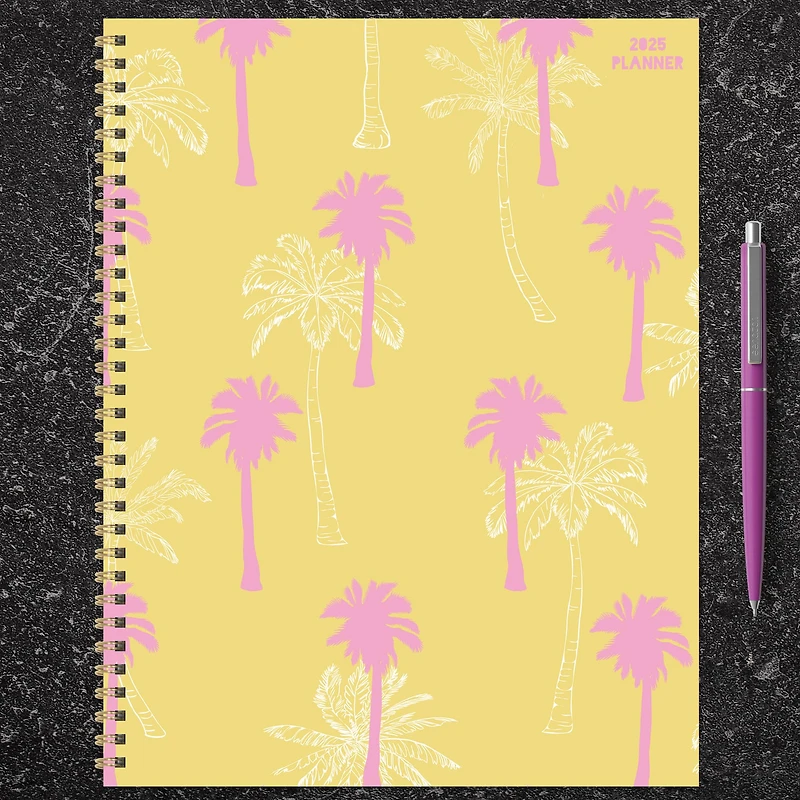 TF Publishing 2025 Large Palms & Sunshine Weekly Monthly Spiral Planner