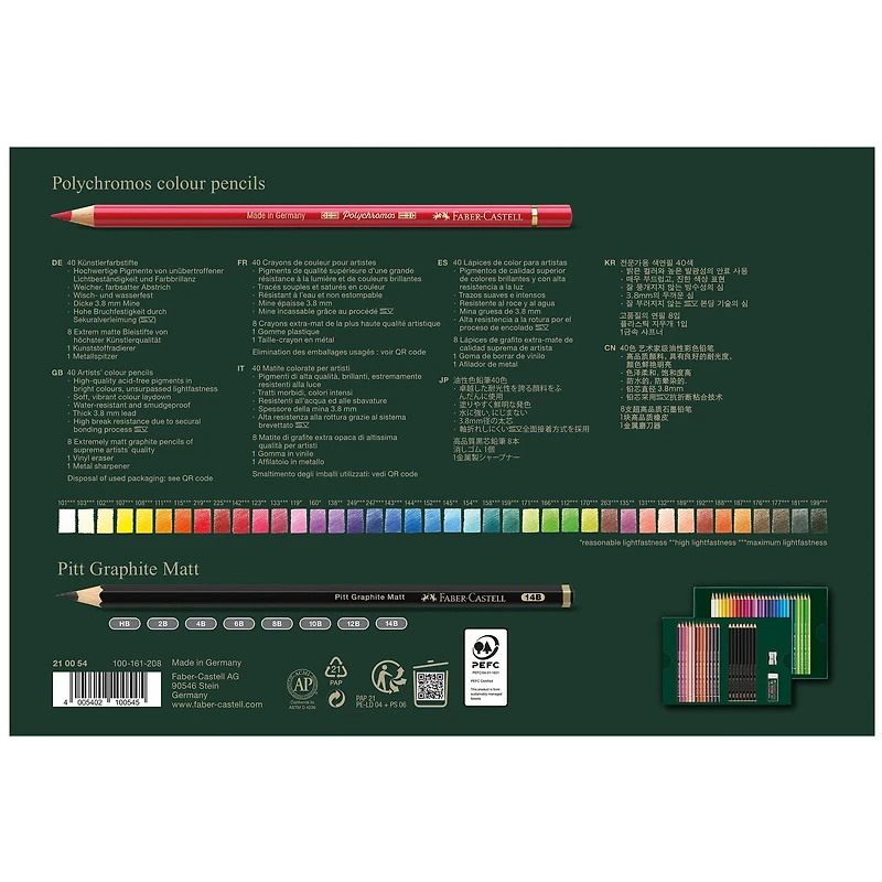 Faber-Castell Polychromos & Graphite Matte 48-Piece Gift Set