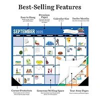 July 2025 - June 2026 Large Every Day's A Holiday Desk Pad Monthly Blotter Calendar