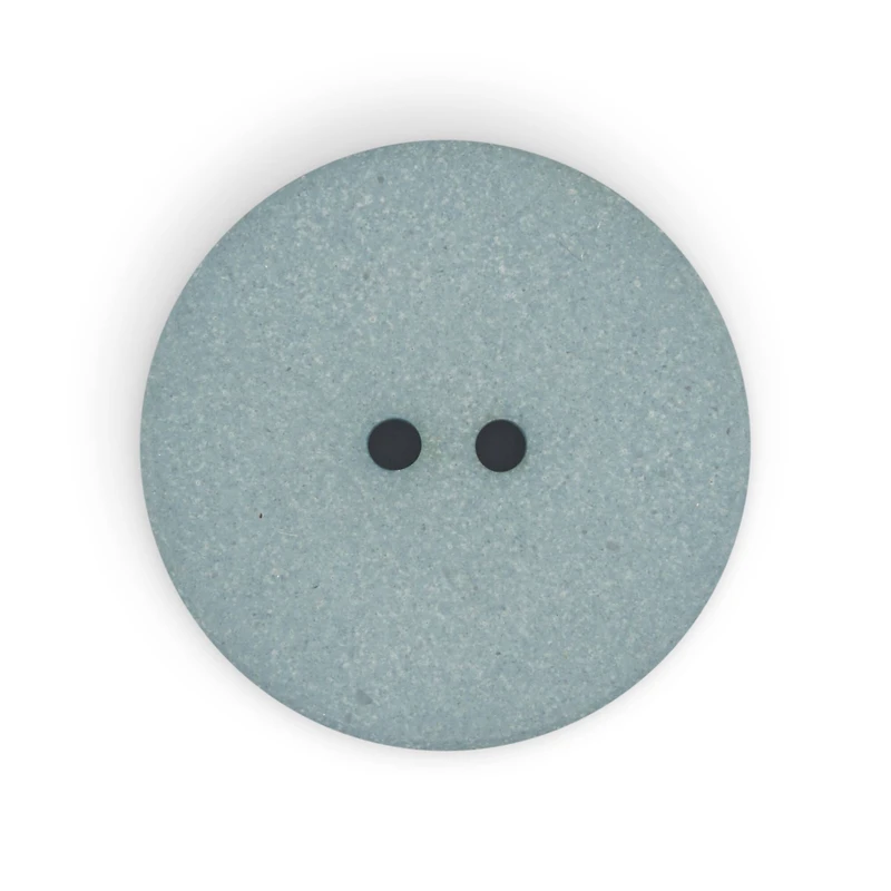 Dritz® 28mm Dark Turquoise Recycled Hemp Round Floral Button, 3ct.