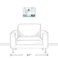Chic Bathtub 14" x 11" Canvas Wall Art