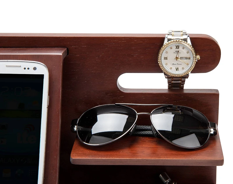 Mind Reader Bali Collection Brown Valet Station