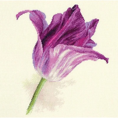 Alisa Tulips. Lilac Velvet Cross Stitch Kit