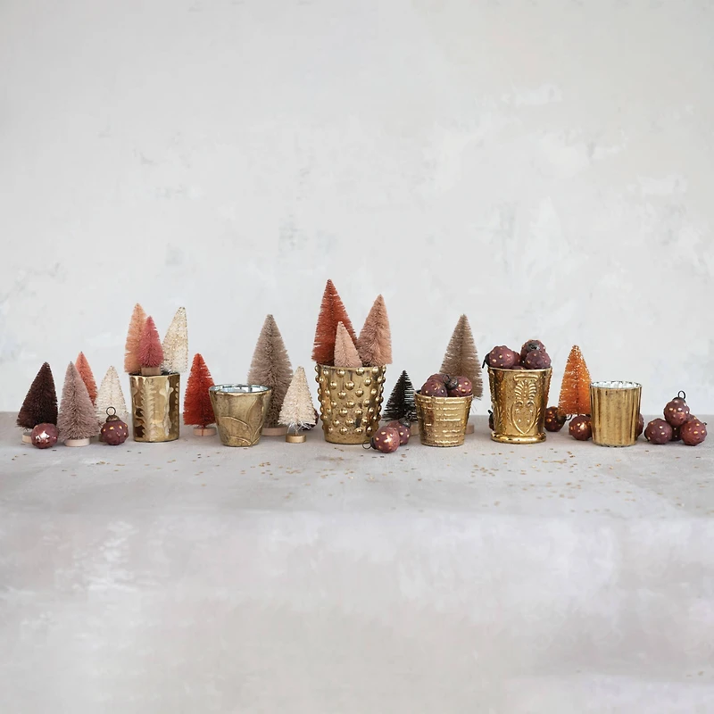 Hello Honey® Gold Mercury Glass Votive Holder Set