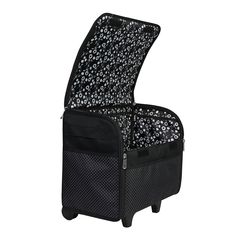 Everything Mary Collapsible Pin Dot Rolling Sewing Machine Tote