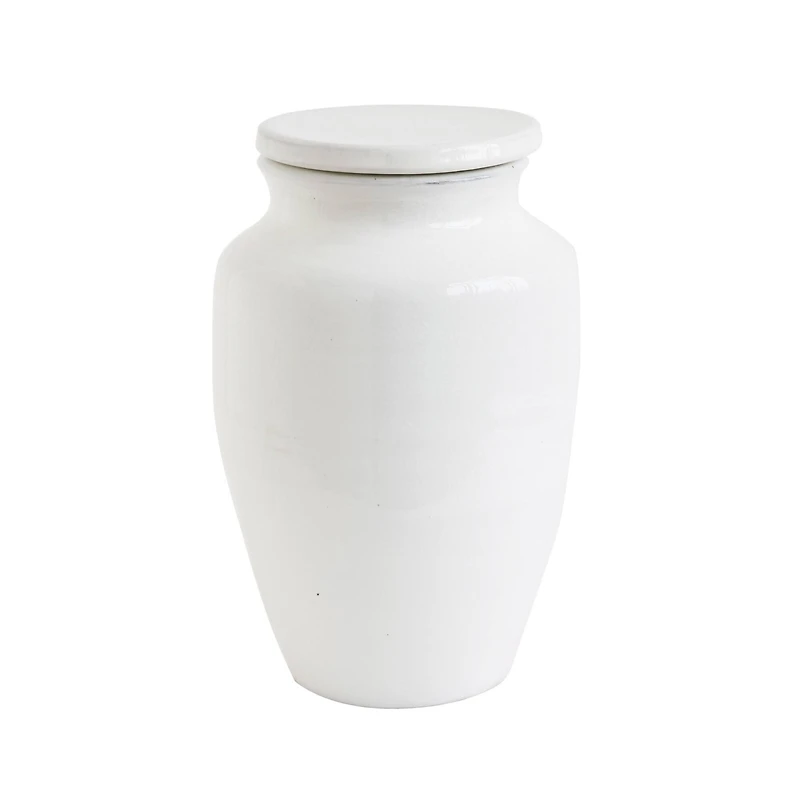 Hello Honey® 12'' White Terracotta Round Cachepot