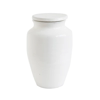 Hello Honey® 12'' White Terracotta Round Cachepot
