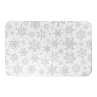 Designs Direct Simple Snowflake Pattern Bath Mat, 34" x 21"