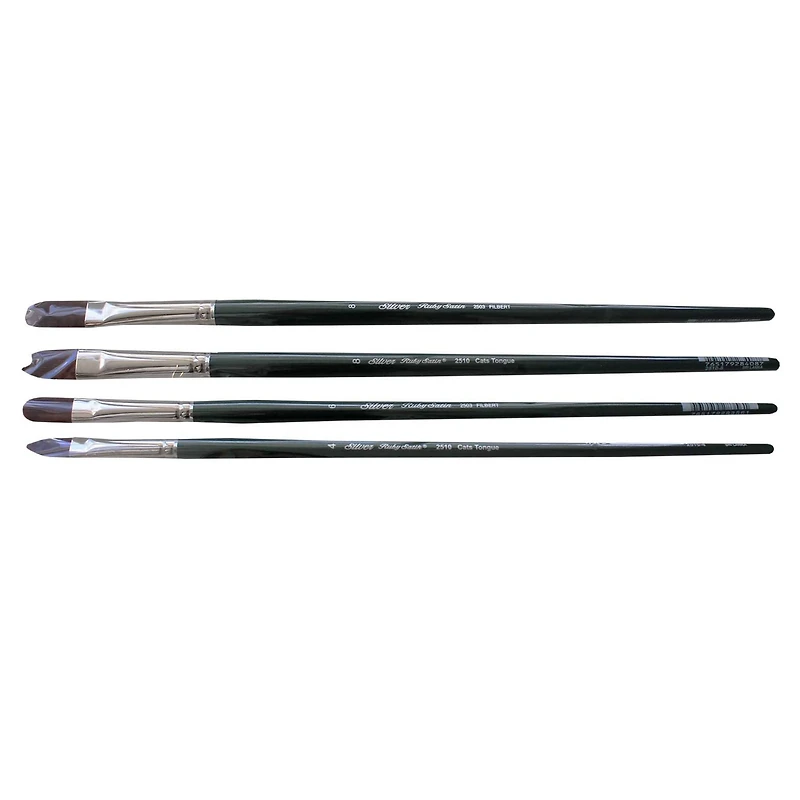 Silver Brush Limited Ruby Satin® 4 Piece Brush Set